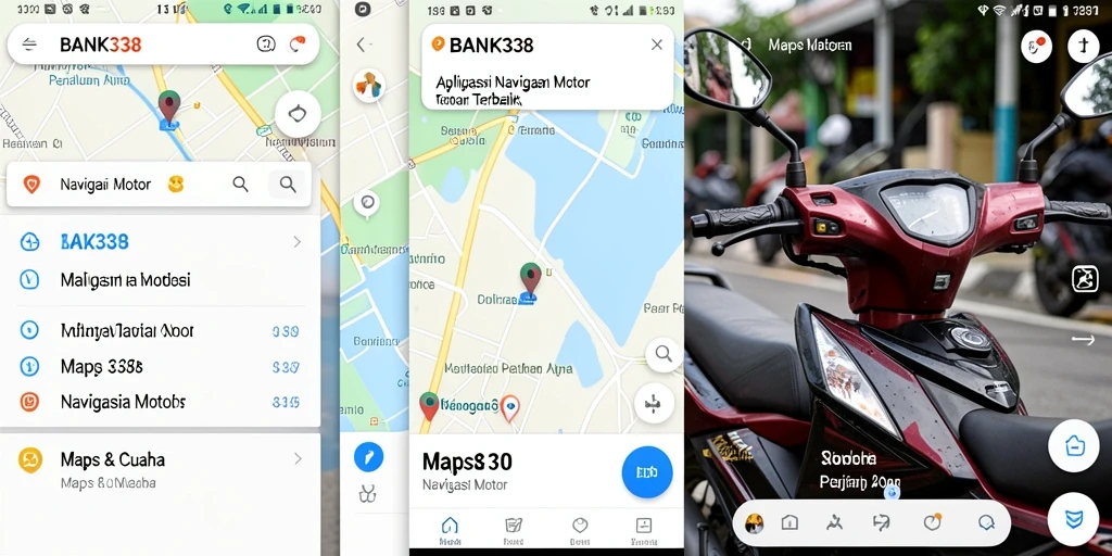 Antarmuka aplikasi BANK338 dengan fitur Navigasi Motor yang mudah digunakan.