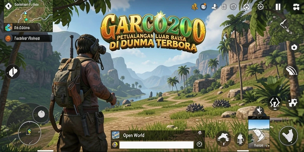 Tampilan antarmuka yang memukau dalam game Open World GARCO200.