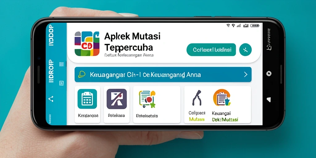 Tampilan antarmuka aplikasi Cek Mutasi INDORP yang modern dan user-friendly.